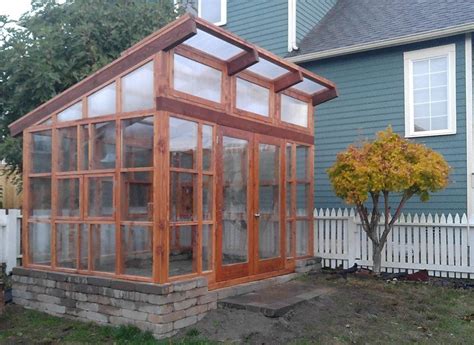 Modern Slant Nw Green Panels Home Greenhouse Backyard Greenhouse