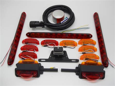 It is essential to buy the specific wiring kit for your car because the wrong one can cause damage to your trailer. LED Over 80" Trailer Marker Brake Turn Tail Light Kit / Wiring / License Light | eBay