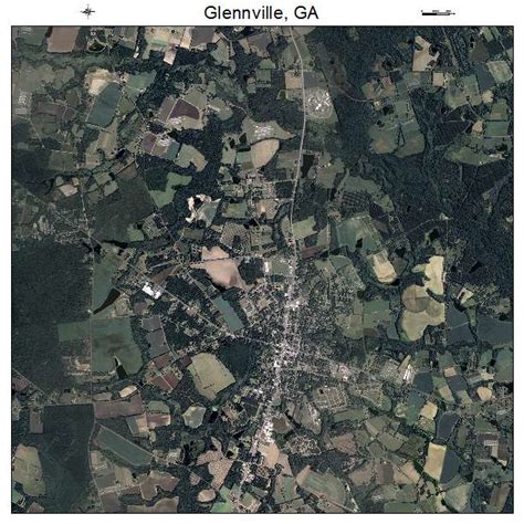 Aerial Photography Map Of Glennville Ga Georgia