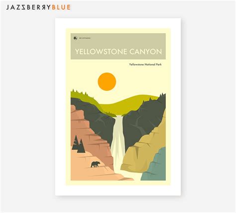 Yellowstone Canyon Giclée Fine Art Printphoto Printposter Etsy