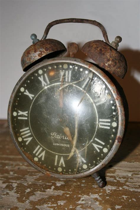 Rusty Old Alarm Clock Weathered To Perfection Etsy Clock Alarm