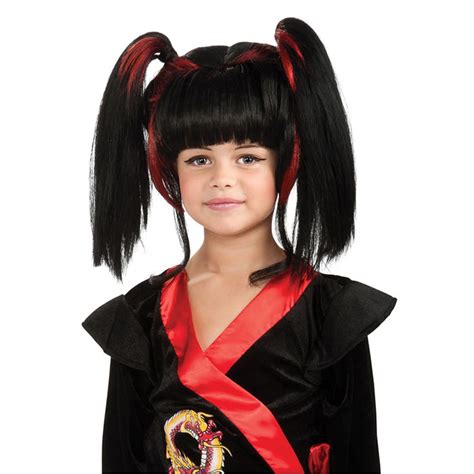 Ninja Girl Wig Anime Costume Wigs Red And Black Wig