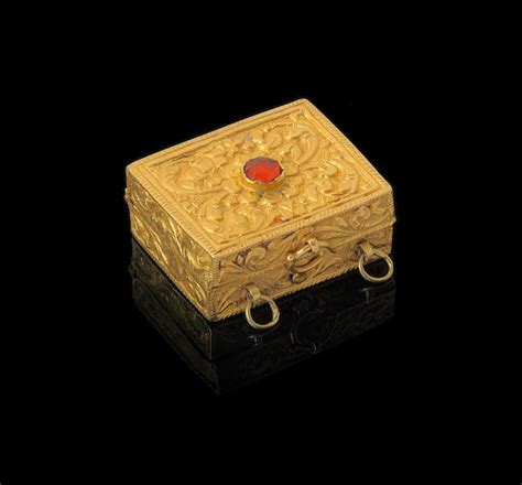 bonhams a qajar gold miniature qur an box persia 19th century