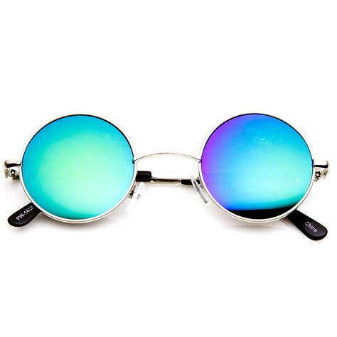 Lennon Style Small Round Color Mirrored Lens Circle Sunglasses Sunglass La