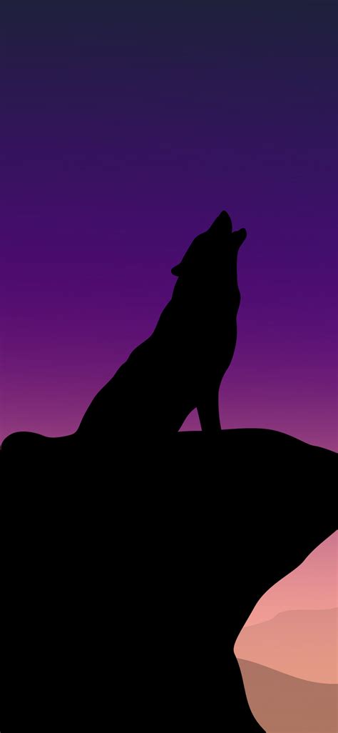 Multiple sizes available for all screen sizes. 1125x2436 Howling Wolf Minimalism 4k Iphone XS,Iphone 10 ...