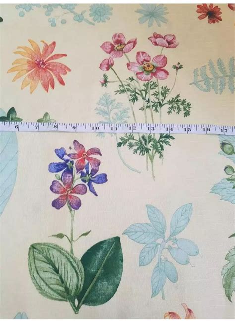 Waverly Second Spring Flower Yellow Print Fabric By The Yard Etsy