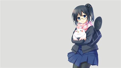 Blue Haired Female Anime Character Anime Anime Girls Simple Background Tamako Market Hd
