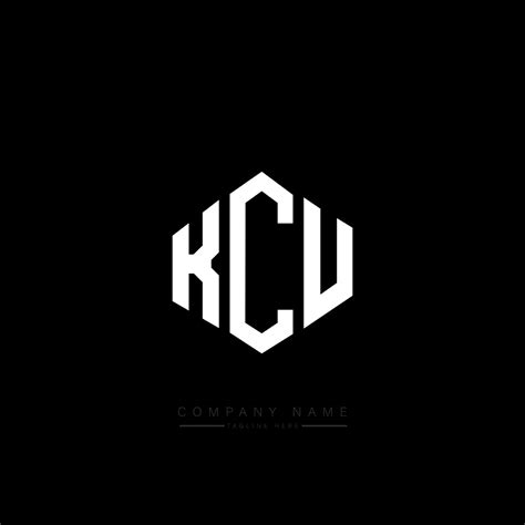 diseño de logotipo de letra kcu con forma de polígono. diseño de