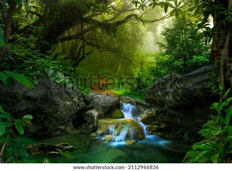 Southeast Asian Rainforest Waterfall Stock Photo 2112966836 Shutterstock