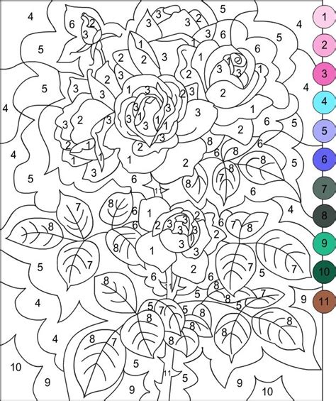 Nicoles Free Coloring Pages Color By Number Adult Color By Number