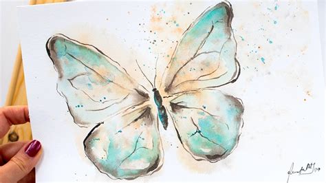 Watercolor Butterfly Painting Easy Beginner Watercolor Tutorial How