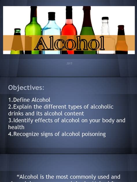Alcohol Ppt 2015 Alcohol Intoxication Alcohol