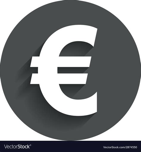 Euro Sign Icon Eur Currency Symbol Royalty Free Vector Image
