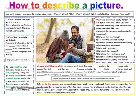 Picture Description English Exam English Vocabulary Learn English