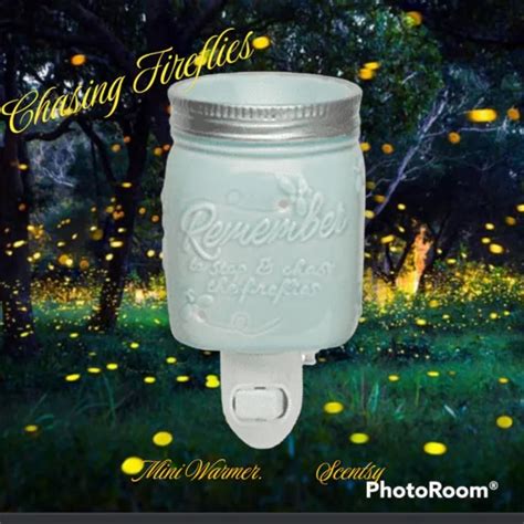 Scentsy Chasing Fireflies Tiffany Blue Mason Jar ~ Mini Wax Warmer Country New 2999 Picclick