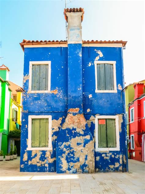 Color Houses On Burano Island Venice Italy Stock Image Image Of