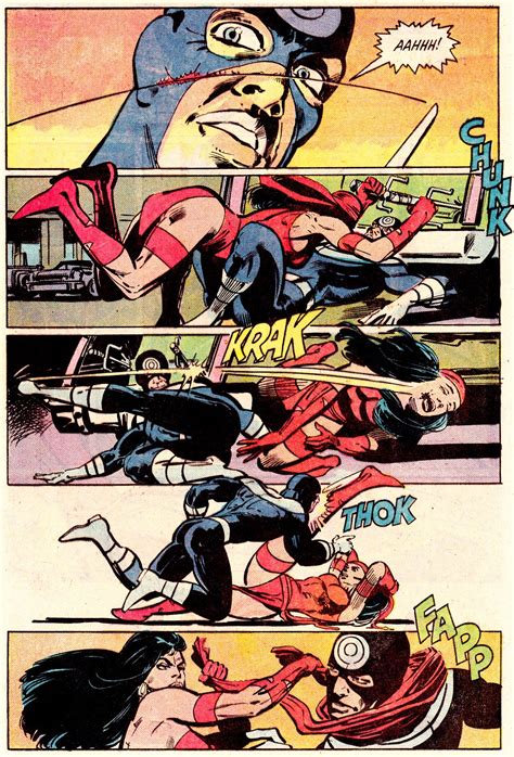 Elektra Vs Bullseye Daredevil 181 April 1982 Art By Frank Miller