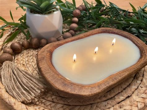 Dough Bowl Candles Soy Wax Candle Essential Oil Farmhouse Rustic