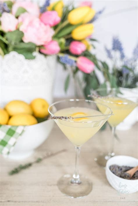 Delicious Lemon Lavender Martini Made With Fresh Lemon Juice