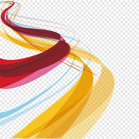 Color Curve Graphic Design Curves And Wavy Lines Red And Yellow
