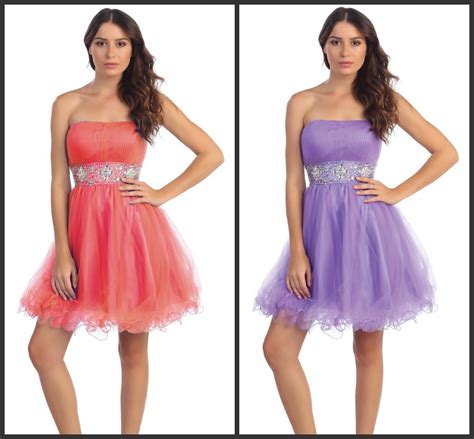 Poofy Short Lavender Homecoming Dresses 2015 Strapless Tulle Skirt Kr