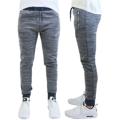 Gbh Mens Tech Fleece Stretch Joggers With Zipper Pockets S 2xl