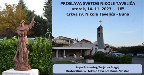 Proslava Svetog Nikole Tavelića Na Buni Centre For Education And