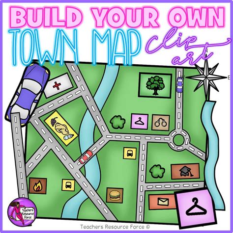 Build Your Own Town Map Clip Art Shoptrfone