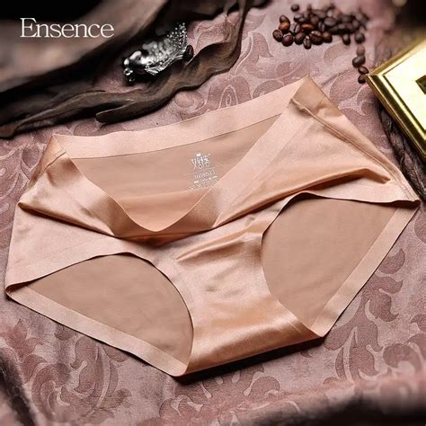 Ensence Luxurious Sexy Seamless Underwear Women Vs Pink Satin Silk Briefs Panties Aliexpress