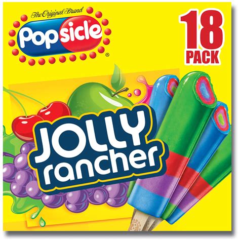 Popsicle Jolly Rancher Ice Pops Candy Flavor Ice Pops 297 Oz 18 Count