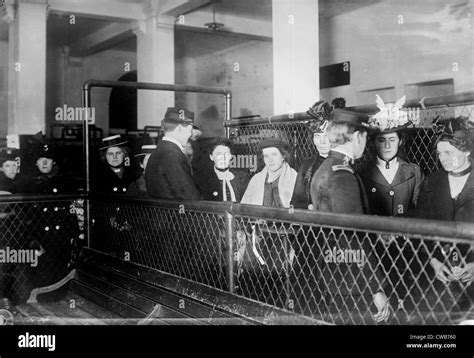 Immigration Female European Immigrants Being Processed At Ellis Island
