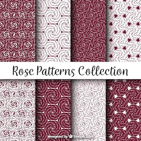 Free Vector Geometric Patterns Set Of Roses