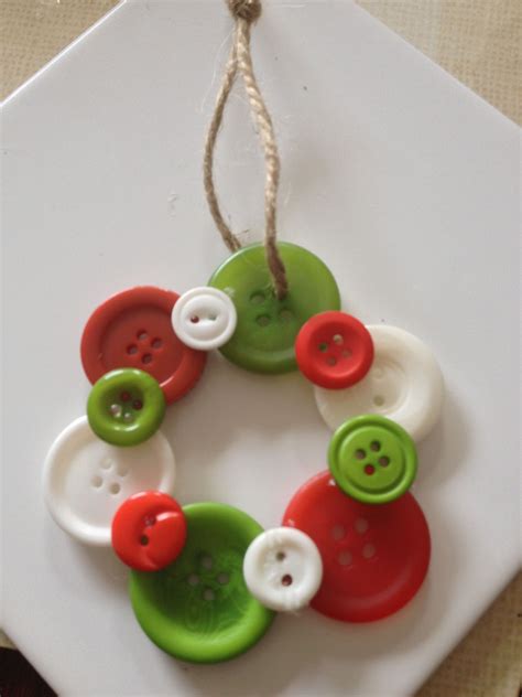Button Ornament For Christmas Tree Christmas Button Crafts Christmas