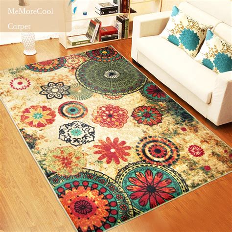 Retro Living Room Rug Floor Carpet Home Decor Washable Bohemian Fashion