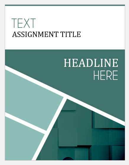 Assignment Cover Page Templates For Ms Word Word And Excel Templates