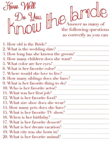 So close, but you've done an amazing job! game: how well do you know the bride? | Fall bridal shower ...