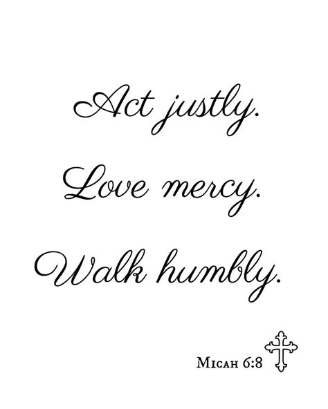 Bible Verse Print Micah 68 Act Justly Love Mercy Walk Etsy