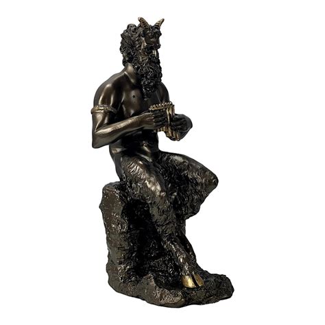 Pan Satyr Greek Nude God Of Nature Faunus Statue Sculpture Bronze