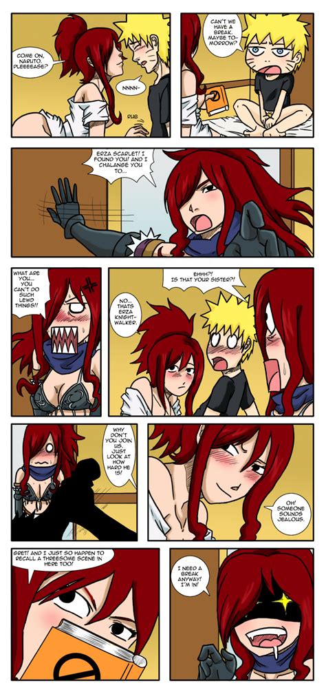 Rule 34 Crossover English Text Erza Knightwalker Erza Scarlet Fairy