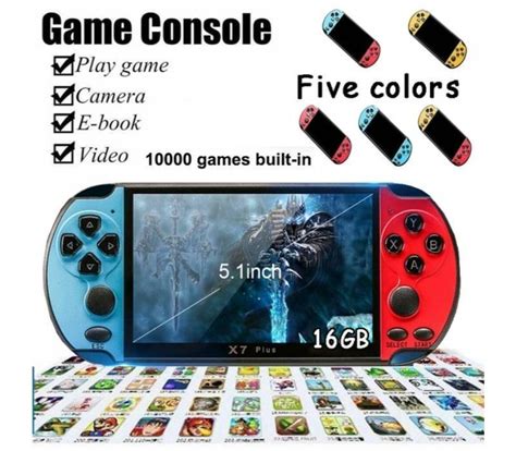 X7 Plus 51 Inch 128 Bit Handheld Game Console And Mp5 Video Player