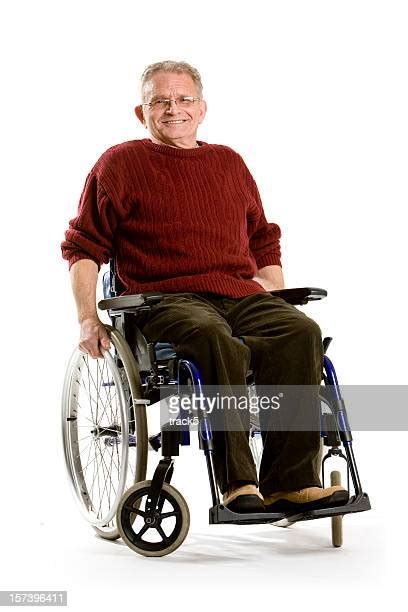Happy Old Man Sitting White Background One Person Photos And Premium