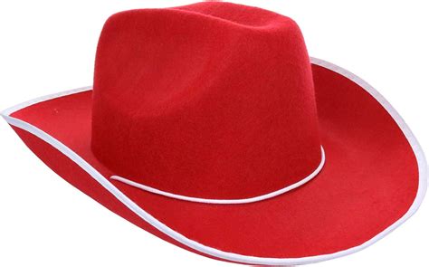 Texpress Adult Red Felt Cowboy Hat Western Cowboy Hat For Menwomen