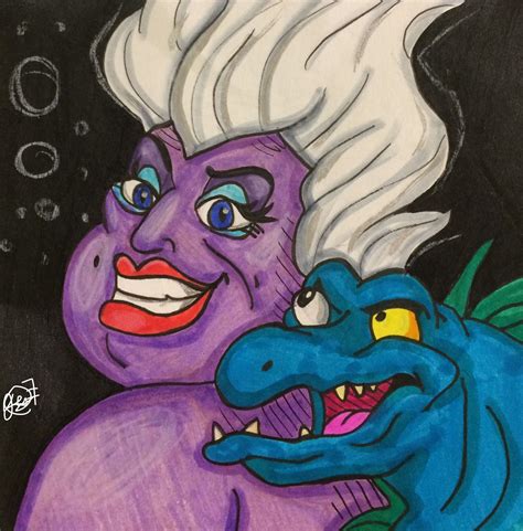 Ursula Drawing By Cherrydragon6 Drawings The Little Mermaid Art
