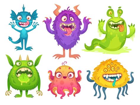 Cartoon Monster Mascot Halloween Funny Monsters Bizarre Gremlin With By Tartila Thehungryjpeg