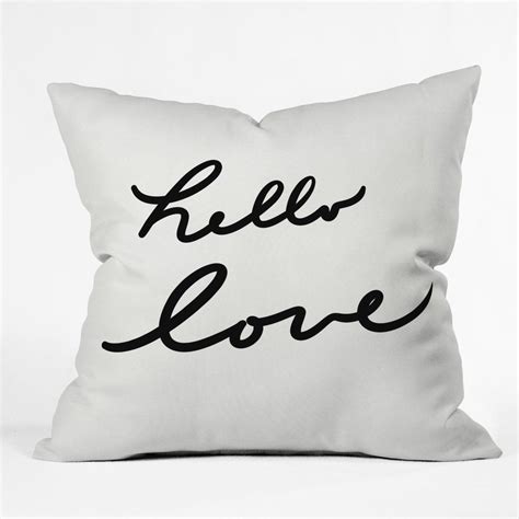 Lisa Argyropoulos Hello Love On White Throw Pillow Deny Designs Home Accessories White Throw