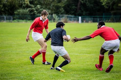 Premium Photo Rugby Players Playing A Match
