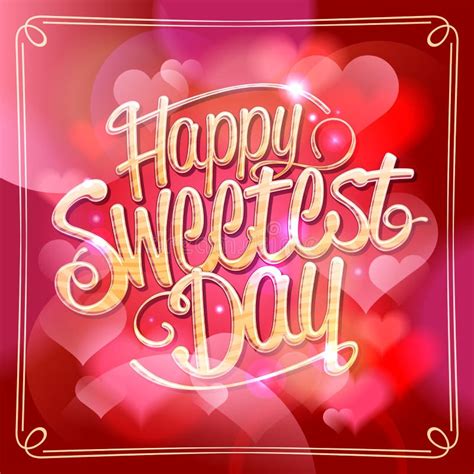 Happy Sweetest Day Card Design Concept Stock Vector Illustration Of