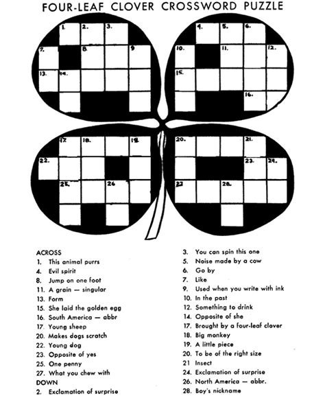 Printable Crosswords For Kids Activity Shelter