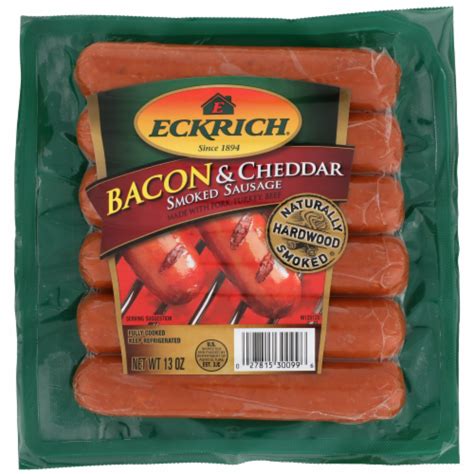 Eckrich Bacon And Cheddar Smoked Sausage Links 13 Oz King Soopers