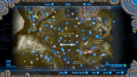 All 120 BOTW Shrines Map
